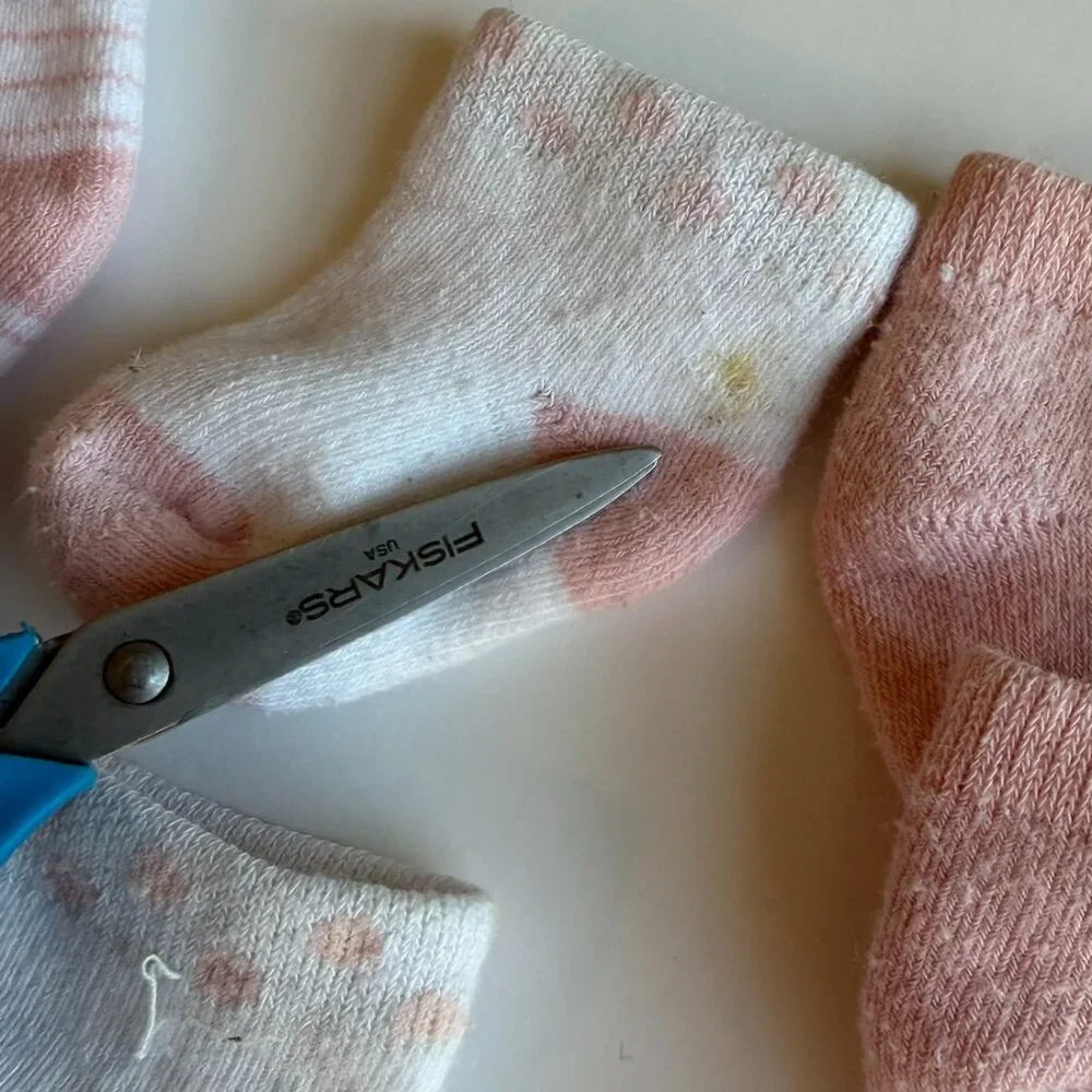 Set of 7 Newborn 0-3M Baby Girl Socks Pink White